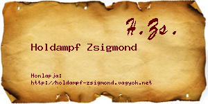 Holdampf Zsigmond névjegykártya